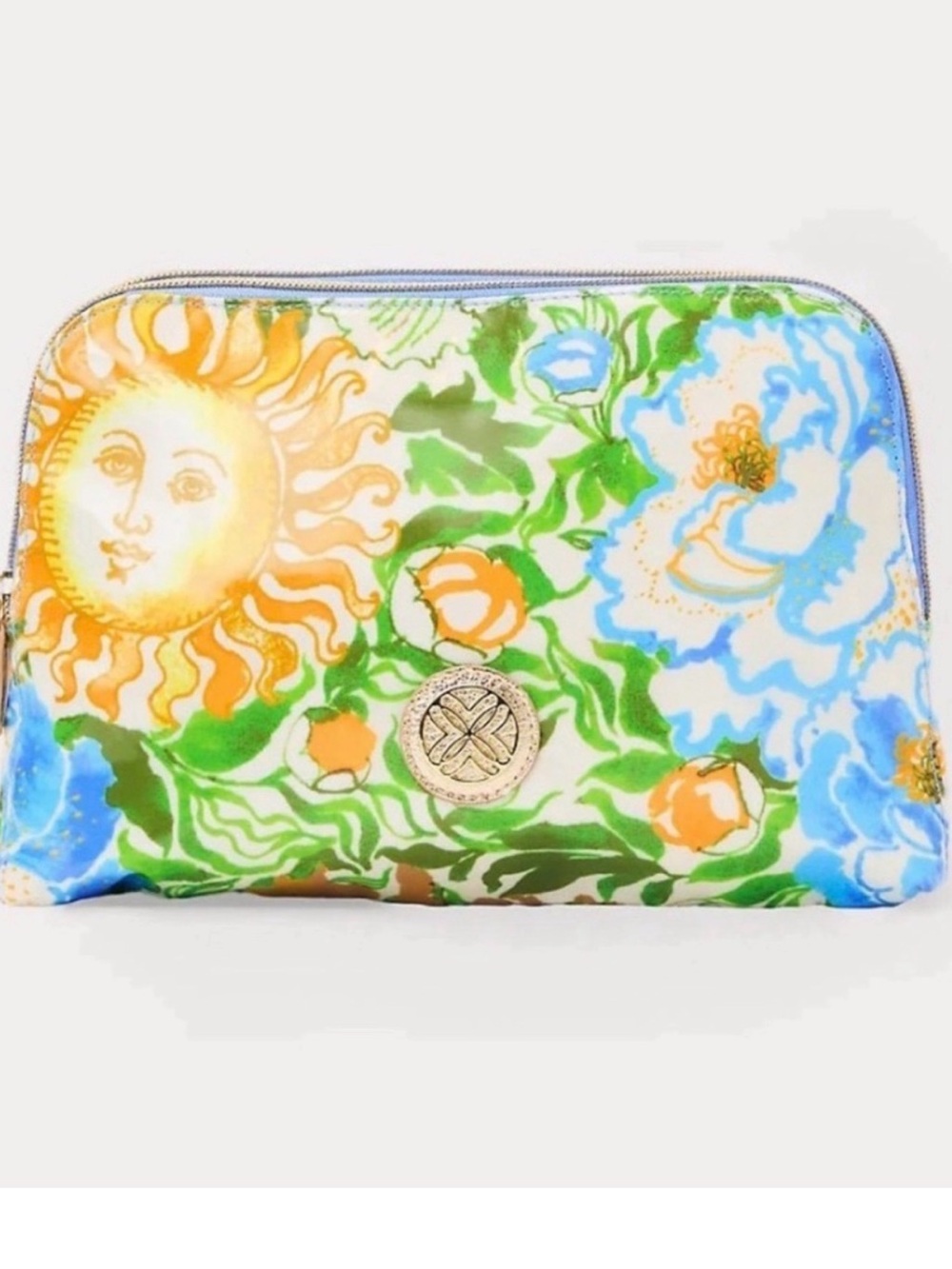 Lilly pulitzer Sun & Floral Print Cosmetic Pouch - new in bag Multicolor